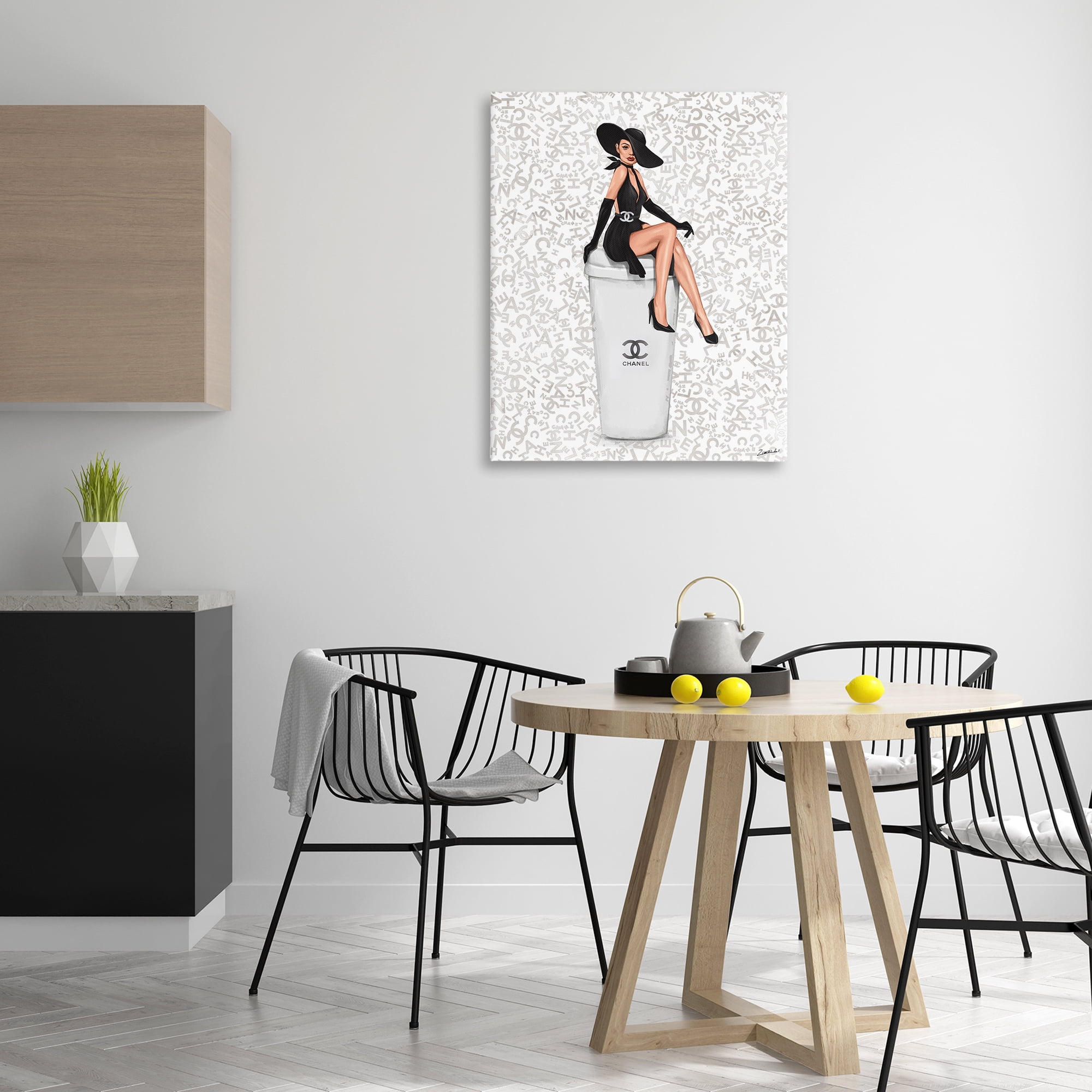 Stupell Industries Lavish Woman & Coffee Beauty & Fashion Painting Gallery Wrapped Canvas Art Print Wall Art, 30 x 40