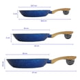 thumbnail image 2 of Set de Sartenes RD Royal Cook Azul Granito 3 pzs 20 24 y 28 cm, 2 of 5