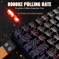 thumbnail image 4 of ATTACK SHARK X68 MAX 60% Wired Mechanical Gaming Keyboard, Aluminum Alloy Case, Rapid Trigger, Hall Effect Magnetic Switches, 8KHz Polling Rate, RGB Backlit, PC/Mac Compatible, Black Contours, 4 of 10