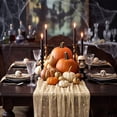 thumbnail image 6 of Halloween Mantel Scarf, 78.7 x 27.6 in Sheer Polyester Table Runner with Glitter Sequin Detail for Party Decor, 6 of 6