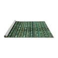 thumbnail image 2 of Ahgly Company Machine Washable Indoor Rectangle Abstract Turquoise Blue Modern Area Rugs, 2' x 5', 2 of 4