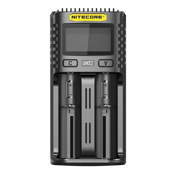 Nitecore Intelligent USB Superb Battery Charger, Dual-Slot, Black, 6952506492817