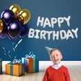 thumbnail image 3 of Kit de globos metálicos con letras Happy Birthday  color  Plateado, 3 of 5
