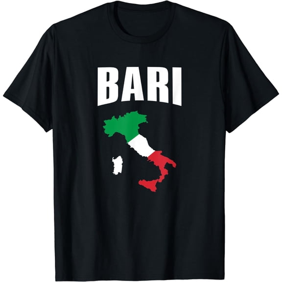 Bari Italy Map T-Shirt Italian Flag Gift Jersey mens t shirt,black,women,funny,misfits,men,journey,t-shirt