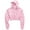 Pink, variant on Champion Life Women's Crop Top Sweatshirt Reverse Weave Cut Off Long Sleeve