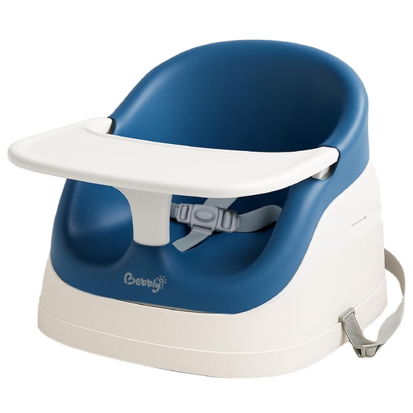 Asiento Elevador para Bebé Booster 3 en 1 Portátil con Bandeja para Comer y Respaldo Ajustable Silla Infantil para Alimentación Viajes Entrenamiento Comedor Bebés de 6 Meses a 3 Años