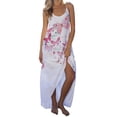 thumbnail image 2 of SMihono Robe Maxi Bohème d'Été pour Femmes Grande Taille Robe d'Été Décontractée Sans Manches pour Femmes Robe Ample à Bretelles Rondes Robe de Plage Robes Maxi Bohèmes Robe Évasée de Plage, 2 of 5