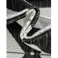 thumbnail image 3 of Unique Loom Outdoor Modern Collection Area Rug (6' 1" Round Black and White), 3 of 6