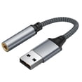 thumbnail image 1 of USB External Sound Card - 7.1 Surround Sound Adapter with 3.5mm Headphone & Microphone Jacks for PC and Laptop, 1 of 8
