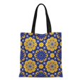 thumbnail image 1 of JSDART Canvas Tote Bag Blue East Zellige Moroccan Razil Moorish Middle Pattern Ceramic Reusable Shoulder Grocery Shopping Bags Handbag, 1 of 1
