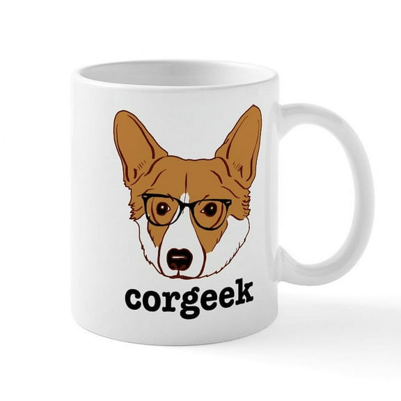 CafePress - Corgeek - 11 oz Ceramic Mug - Novelty Coffee Tea Cup