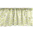 thumbnail image 1 of Lemons Window Valance Pack of 2, Monochromatic Print of Doodle Style Fruit Pattern on a Plain Background, Rod Pocket Curtain Valances Kitchen Bedroom, 2 Sizes, Yellow and Lime Green, by Ambesonne, 1 of 2