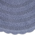 thumbnail image 2 of DII Stonewash Blue Round Crochet Bath Mat, 2 of 4
