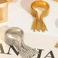 thumbnail image 5 of Tassel Chain Chunky Ring for Women Tiny Bead Dangle Geometric Waterfall Tassels Bohemian Finger Band Open Statement Ring Bands Stainless Steel Jewelry, 5 of 10