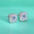 thumbnail image 2 of 1 to 3 Carat D Color VVS1 Moissanite Stud Earrings for Women Men S925 Sterling Silver Square Stud Earrings for Engagement Wedding Valentine's Day Birthday Gift with Certificate, 2 of 8