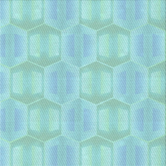 Ahgly Company Machine Washable Indoor Square Transitional Tron Blue Area Rugs, 4' Square