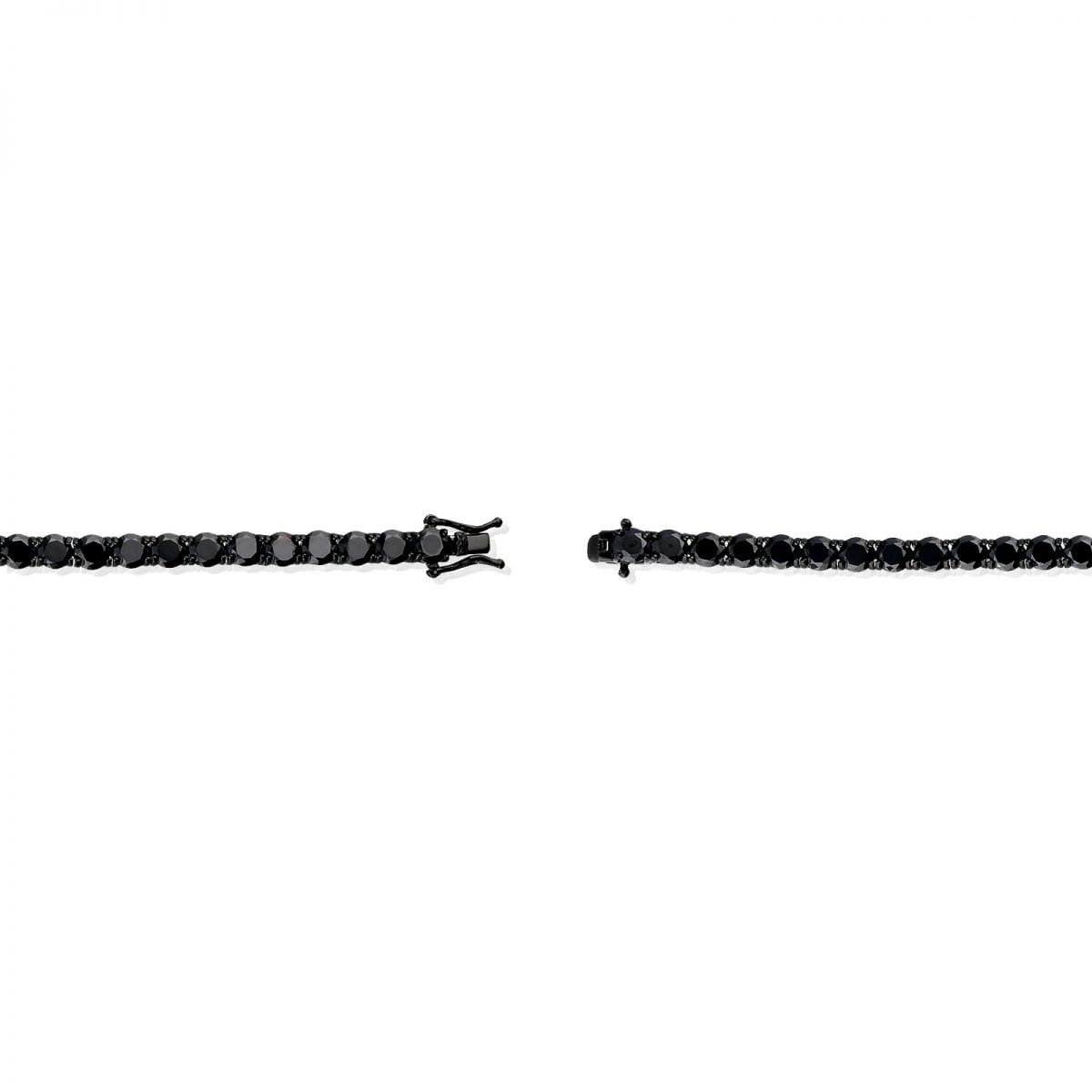 925 Sterling Silver 3mm 4mm 5mm 6mm Black CZ Tennis Bracelet 7.25