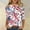 Blue, variant on Odbmxy Plus Size Tshirts Women 3/4 Sleeve Patriotic Fourth of July Shirts for Women Summer Vacation Regular Blue Casual Stars Tops