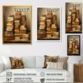 thumbnail image 4 of Designart "Ancient Reading Mystery II" Fantasy Framed Wall Art - Global Brown Books Bedroom Framed Canvas Wall Art, 4 of 6
