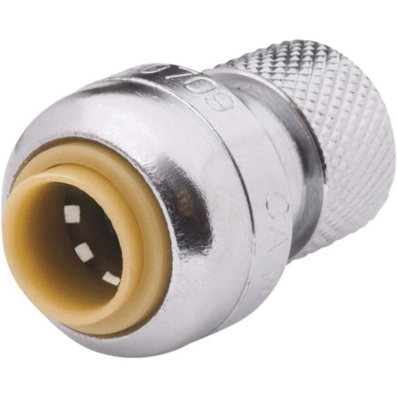 Cash Acme Stop Valve Connector - 1/4 In PTC x 3/8 In Compression Brass - Bronze