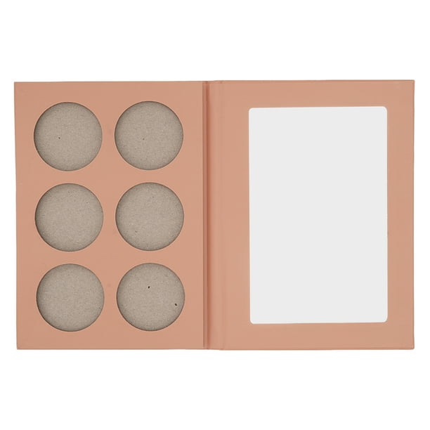 Empty Makeup Palette, ABS Safe 6 Compartment Empty Eyeshadow Palette  Fashionable Waterproof Professional Portable for Cosmetics Store(Pure Color)