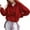 Red, variant on Fiaer Womens Sweatshirts Quarters Zip Pullovers V-Neck Long Sleeve Lapel Collared Solid Color Trendy Tops Yellow S