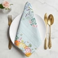 thumbnail image 2 of Easter Cloth Napkins, Spring Eggs Eucalyptus Branch Floral Wooden Washable and Reusable Dinner Napkins Set of 8, Table Napkin for Kitchen Party Birthday Wedding Hotel Housewarming 20"x20", 2 of 9