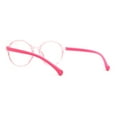 thumbnail image 2 of Child Size Round Thin Plastic 100% Blue Light Flitering Computer Glasses Pink, 2 of 4