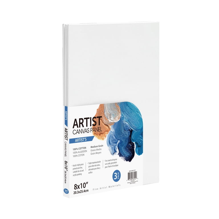 Deluxe Canvas Artist Canvas Panels, 8x10 Inch, 3 Pack photo 3