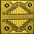 thumbnail image 1 of Ahgly Company Indoor Square Abstract Yellow Modern Area Rugs, 4' Square, 1 of 4