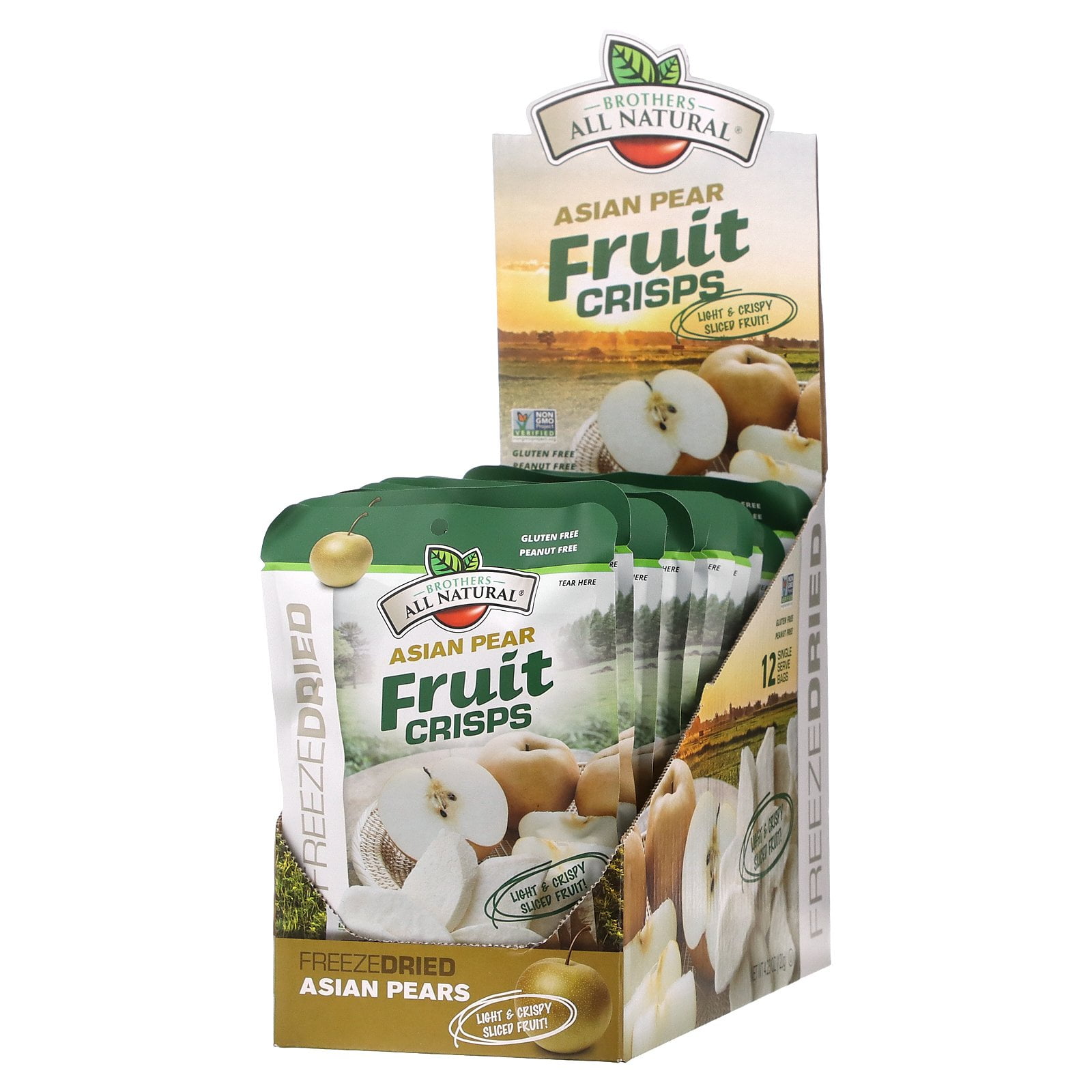 Brothers All Natural® Freeze-Dried Asian Pears Fruit Crisps 4.23 oz. Box