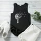 thumbnail image 3 of Camisetas sin mangas para las mujeres 2024 Camiseta sin mangas para mujer, camisetas de verano sin mangas, camiseta de vacaciones informal con gráfico de ramo de flores (Black, XL), 3 of 5