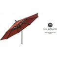 thumbnail image 3 of Treasure Garden 9-Foot Push-Button Tilt Market Umbrella (UM920) with Bronze Frame and Obravia (4 YR Warranty) Fabric: Lemon, 3 of 5