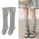 thumbnail image 2 of Lace Trimmed Mesh Knee Socks for Girls Soft Cotton Stretch Wear In Tube Socks Stackable for Play & Dress Up White XL, 2 of 4