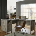 thumbnail image 2 of Better Homes & Gardens Modern Farmhouse L-Desk, Rustic Gray Finish, 2 of 11