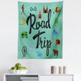 thumbnail image 1 of RV Tapestry, Road Trip Calligraphy with a Map with Points of Interests and Sightseeings, Fabric Wall Hanging Decor for Bedroom Living Room Dorm, 5 Sizes, Multicolor, by Ambesonne, 1 of 1