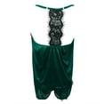 thumbnail image 6 of Zpanxa Pajamas for Women Women Sleepwear Sleeveless Strap Nightwear Lace Trim Satin Cami Top Pajama Sets Green M, 6 of 7