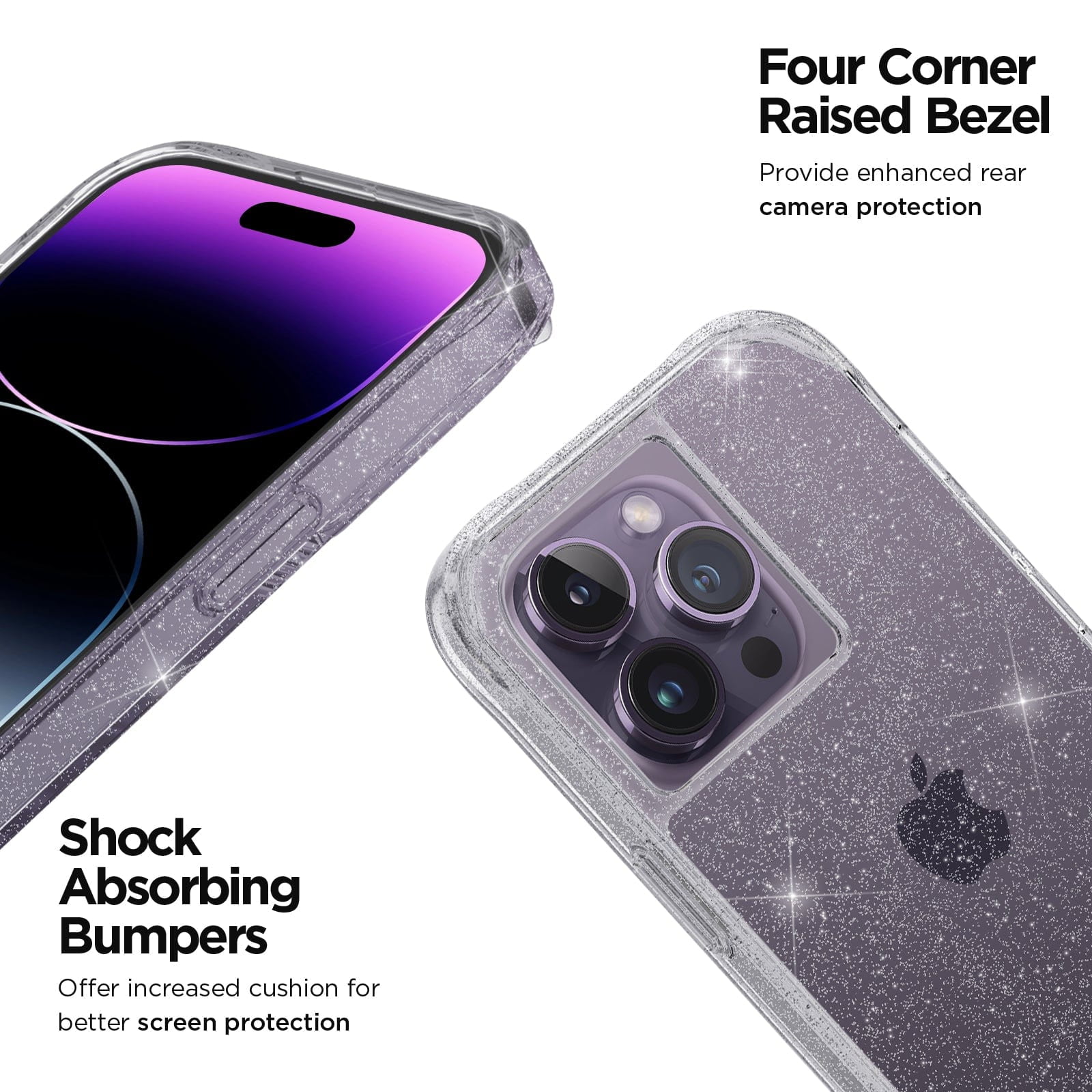 Case-Mate Apple iPhone 14 Pro Case [Wireless Charging Compatible] - 10Ft. Drop Protection - Sheer Crystal