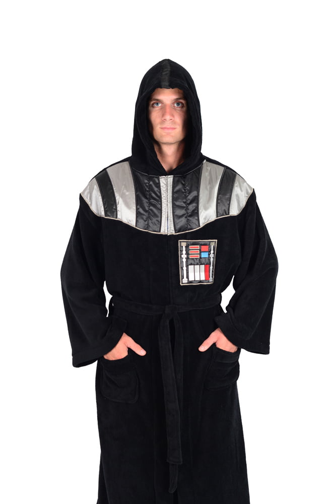 Boys Star Wars Dressing Gown Size 3 4 5 6 7 8 9 10 Darth Vader Character Fleece Bathrobe 