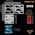 thumbnail image 3 of 1set 3pcs 3 styles PET Hollow Out Drawing Painting Stencils for Scrapbook Photo Album Cloud 150x150mm 1pc/style, 3 of 7