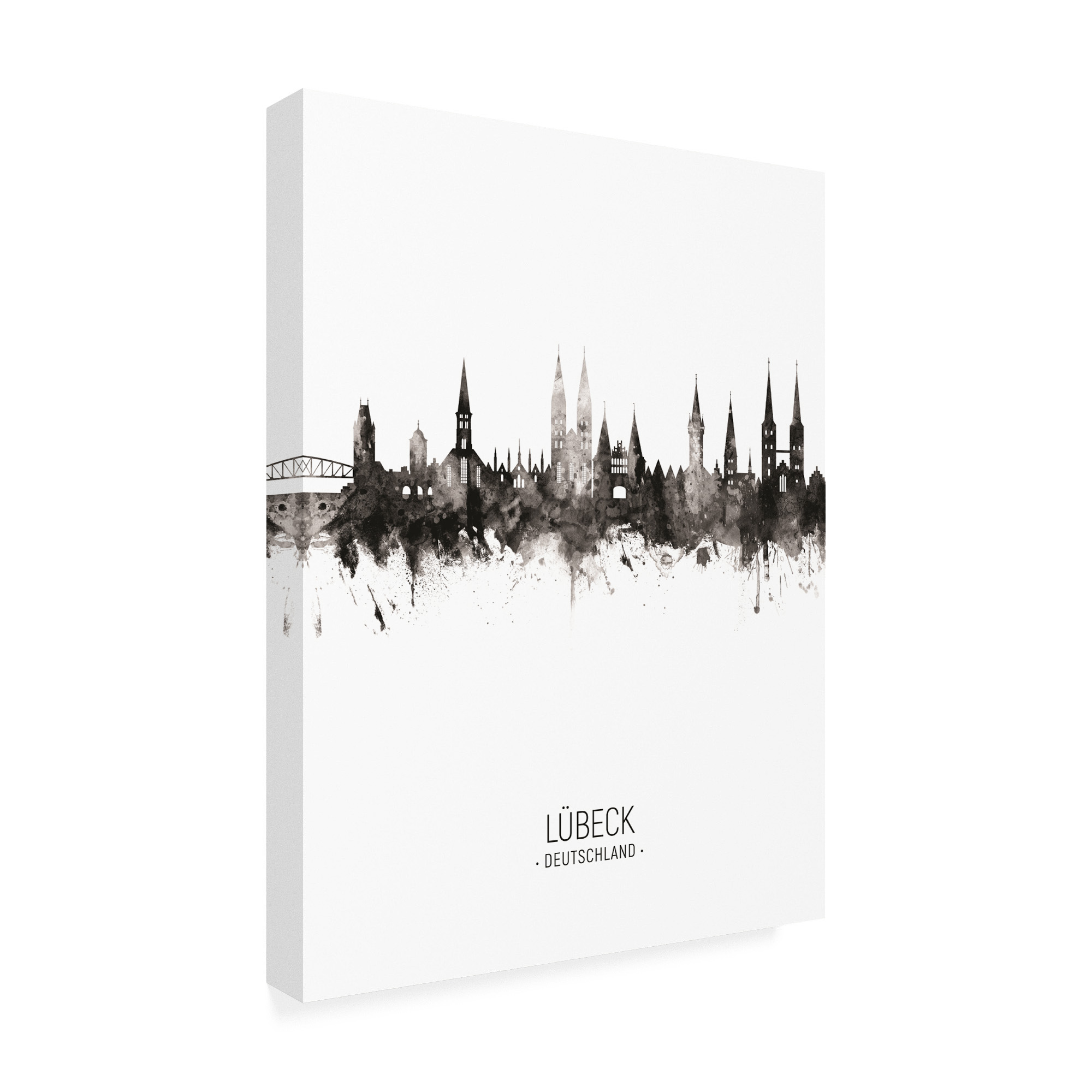 Trademark Fine Art 'L?beck Germany Skyline Portrait II' Canvas Art by Michael Tompsett