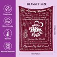 thumbnail image 6 of Gifts for Mom Birthday Gifts for Mom Gifts for Mom Birthday Unique Mom Gifts Best Mom Ever Gifts Mothers Day Valentine''s Day Christmas Birthday Gifts for Mom from Daughter Son Mom Blanket 50"*60" Red, 6 of 6