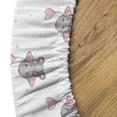 thumbnail image 5 of Ambesonne Animal Cartoon Fitted Round Tablecloth, Heart Balloons, 45"- 56" Diameter, Grey Pale Pink White, 5 of 5