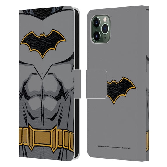 Head Case Designs Officially Licensed Batman DC Comics Logos Rebirth Costume Leather Book Wallet Case Cover Compatible with Apple iPhone 11 Pro Max