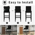 thumbnail image 6 of Wehilion 2PCS Bar Stool Cover, Stretch Jacquard Stool Pub Chair Cover Removable Washable Counter Stool Cover for Kitchen, Dining Room, 6 of 13