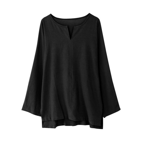 HOOMEUMY Mens Batwing Sleeve Shirts 2025 Trendy Classic Solid Blouse Crew Neck Tops Loose fit Design Casual Pullover Drop Shoulder Shirts Fashion Black XXXL