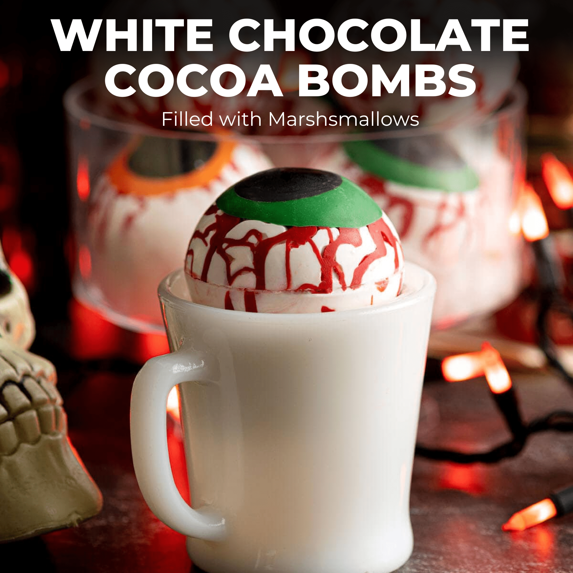 3 Pack White Chocolate Cocoa Bombs