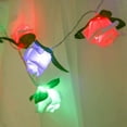 thumbnail image 6 of Valentine's Rose LED Lights, 20 LED Battery Operated String Romantic Flower White Rose with Green Leaves, 7ft Fairy Decorative Light Lamp, Wedding, Room, Garden, Patio, Festival Party Decor (Colorful), 6 of 12