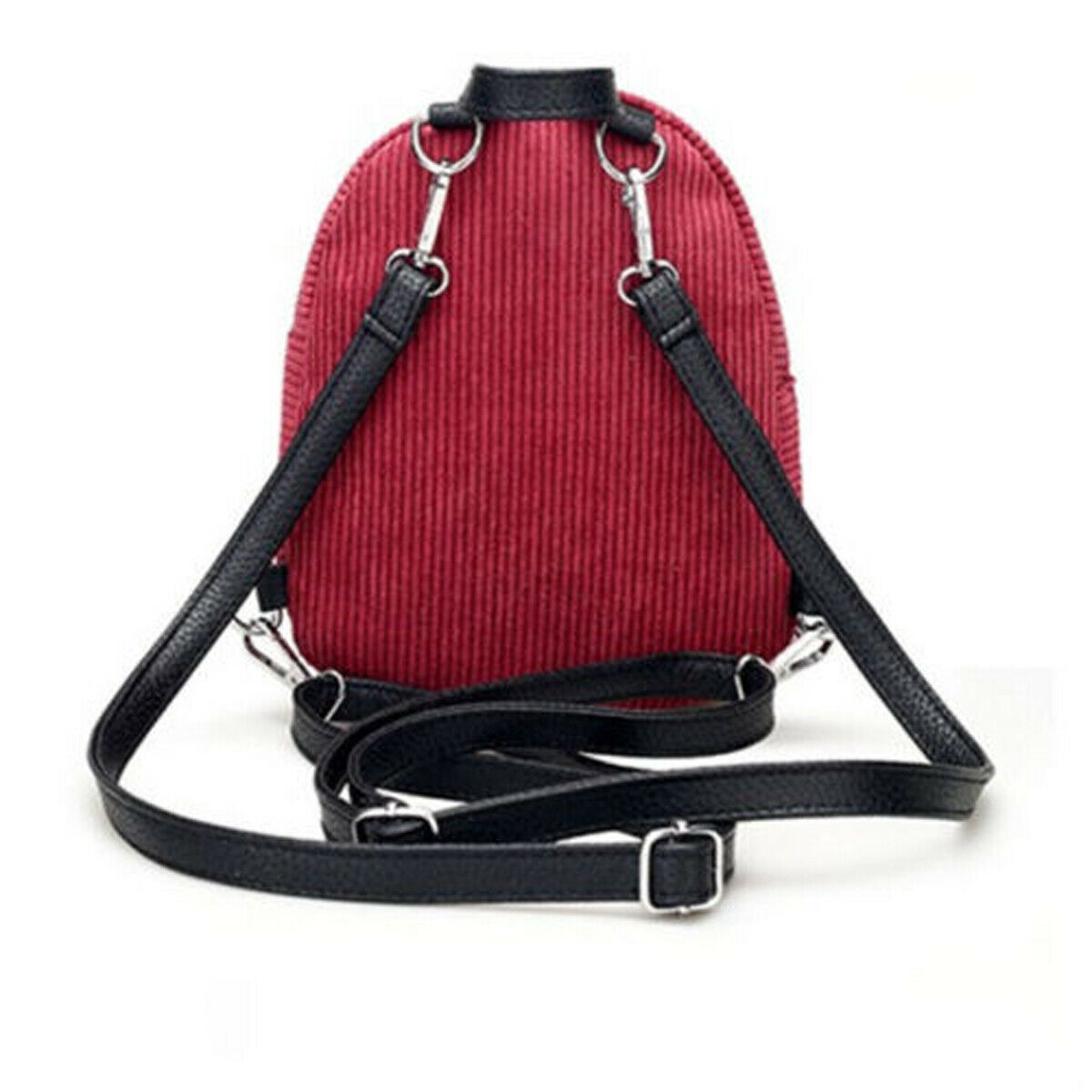 Women Mini Corduroy Backpack School Bags Solid Backpack Pendant Small Zipper Shoulder Bag Rucksack - image 3 of 5