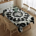 thumbnail image 2 of Black White Tie Dye Mandala Pattern Rectangle Tablecloth 60"x84",Waterproof Polyester Rectangle Table Cloth, Wipeable Spillproof Polyester Tablecloth for Dining, Camping, Indoor and Outdoor, 2 of 5